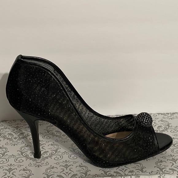 J.Renne, semi sheer material, heels. - Picture 8 of 14